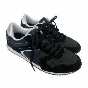 BCG Womens 9 Revitasole Sneakers Running Shoes Black Athletic Leather Low Top